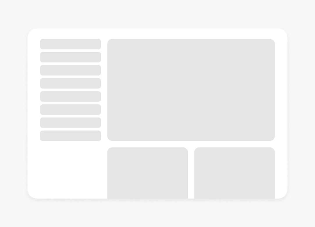 A wireframe of a UI page design.