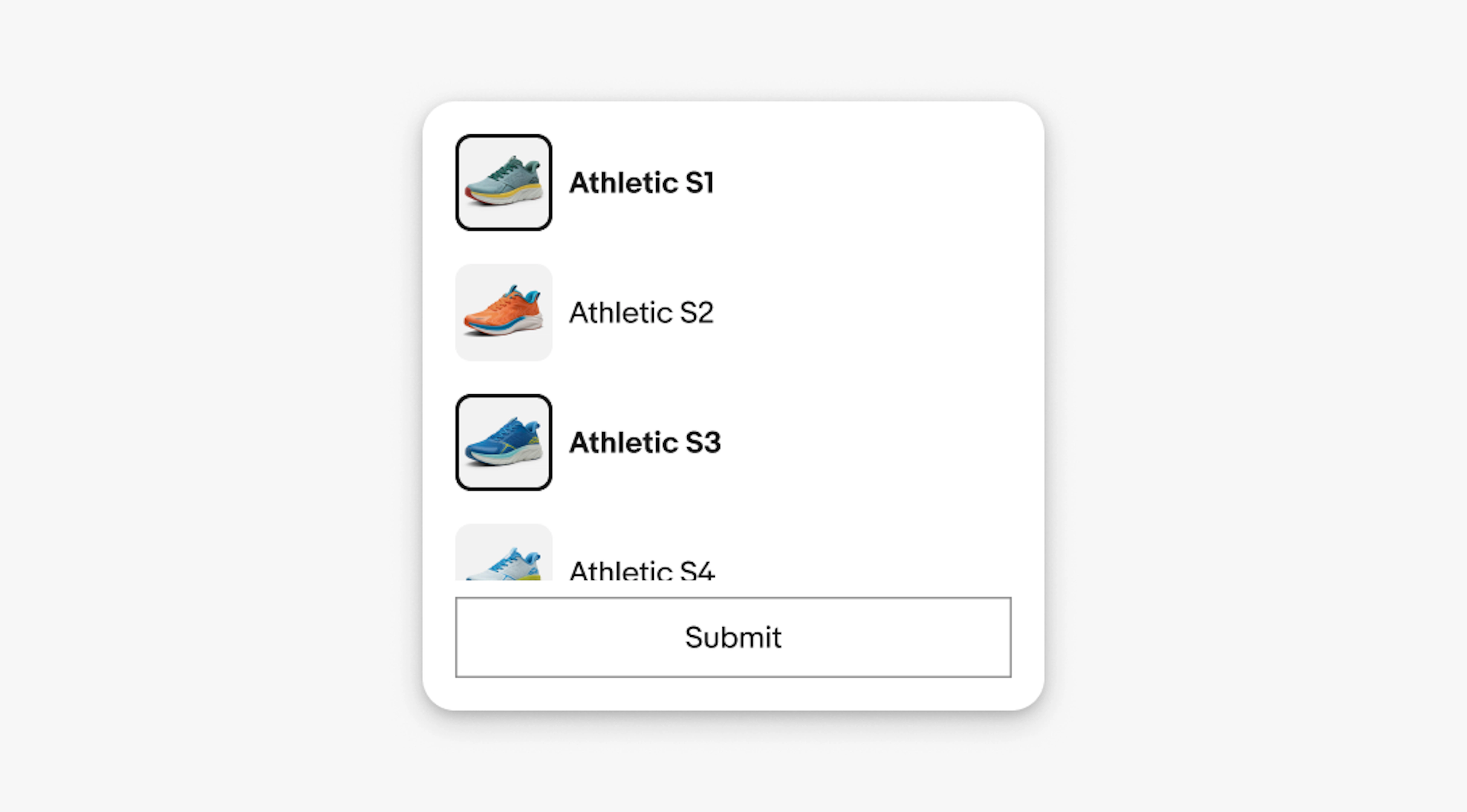 A ‘Submit’ button sits on the footer of a popover.