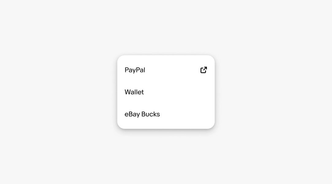 Menu with leading icons for Shop similar, View store, Remove, and Report.