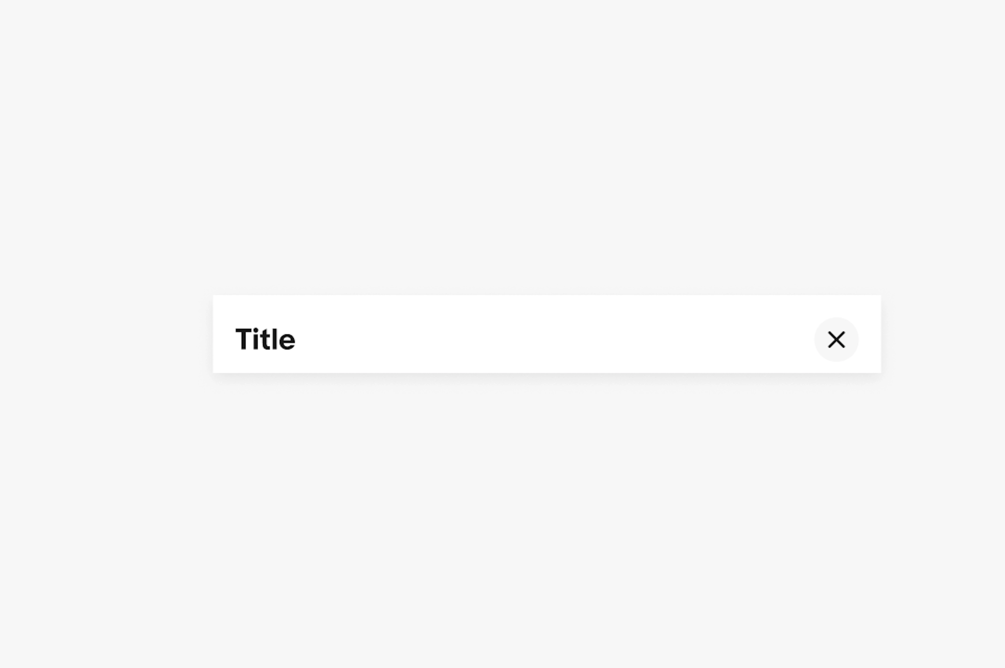 A header of the standard dialog showing a title and close button. 