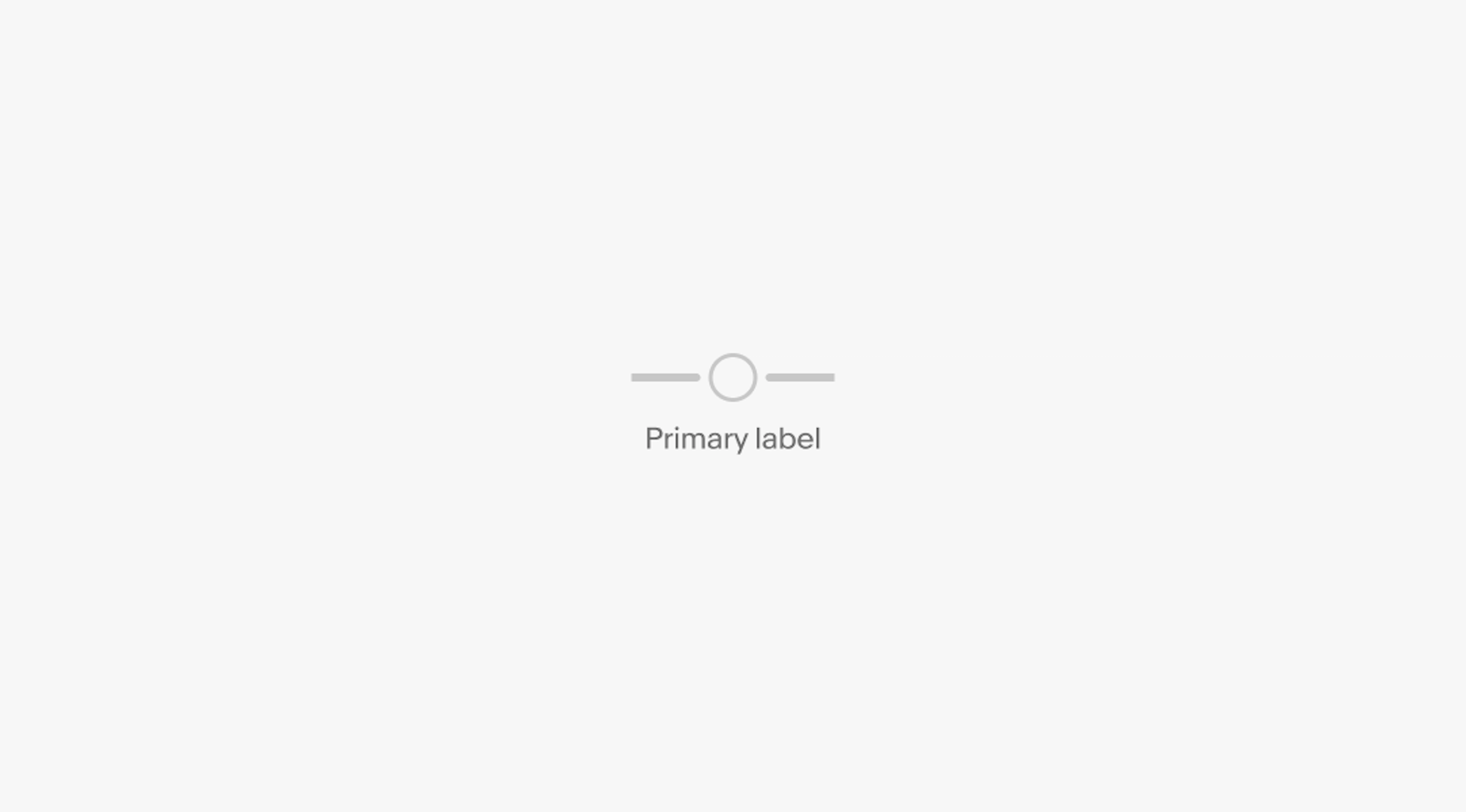A progress stepper in an incomplete state.