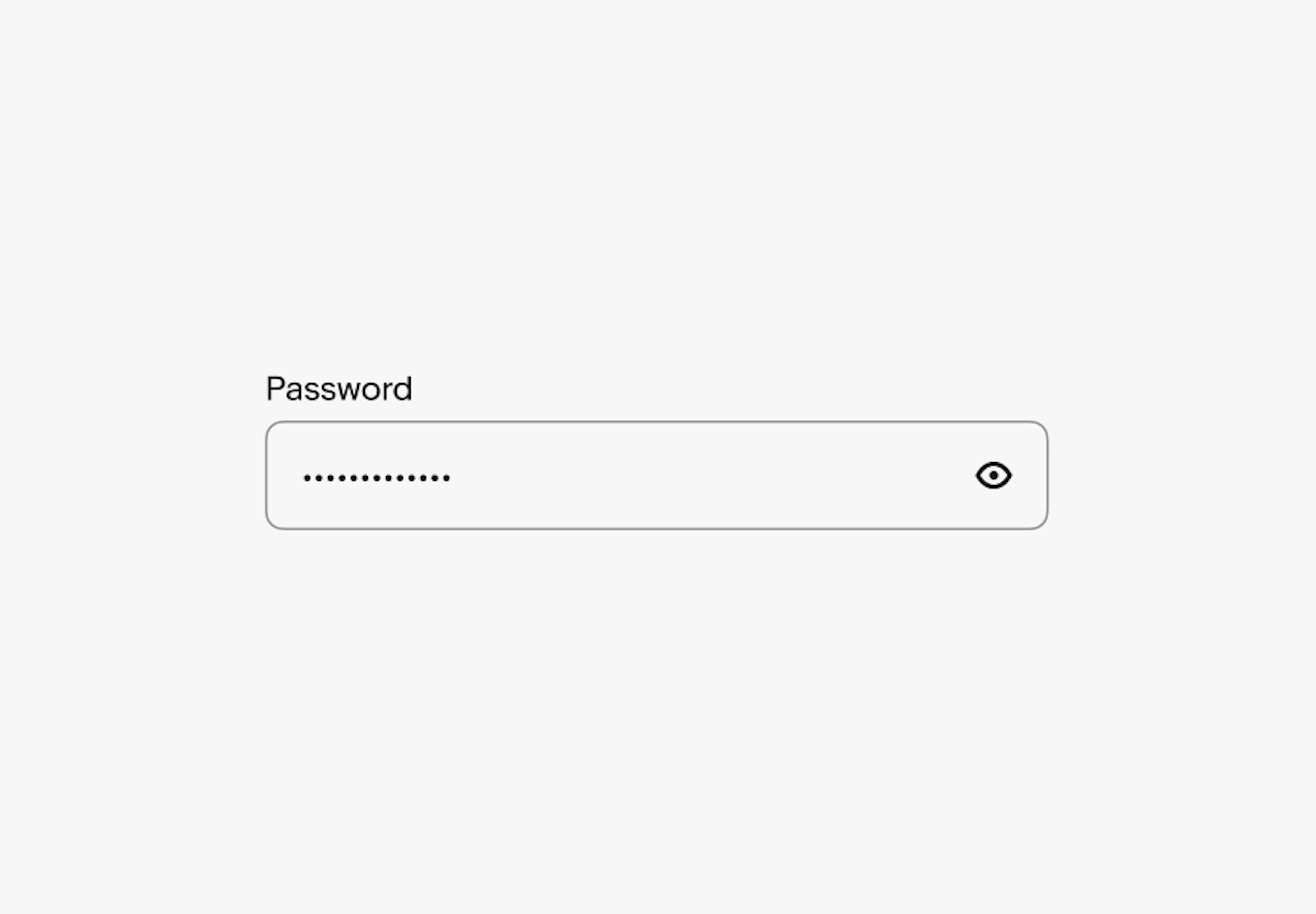A password field with hidden values.