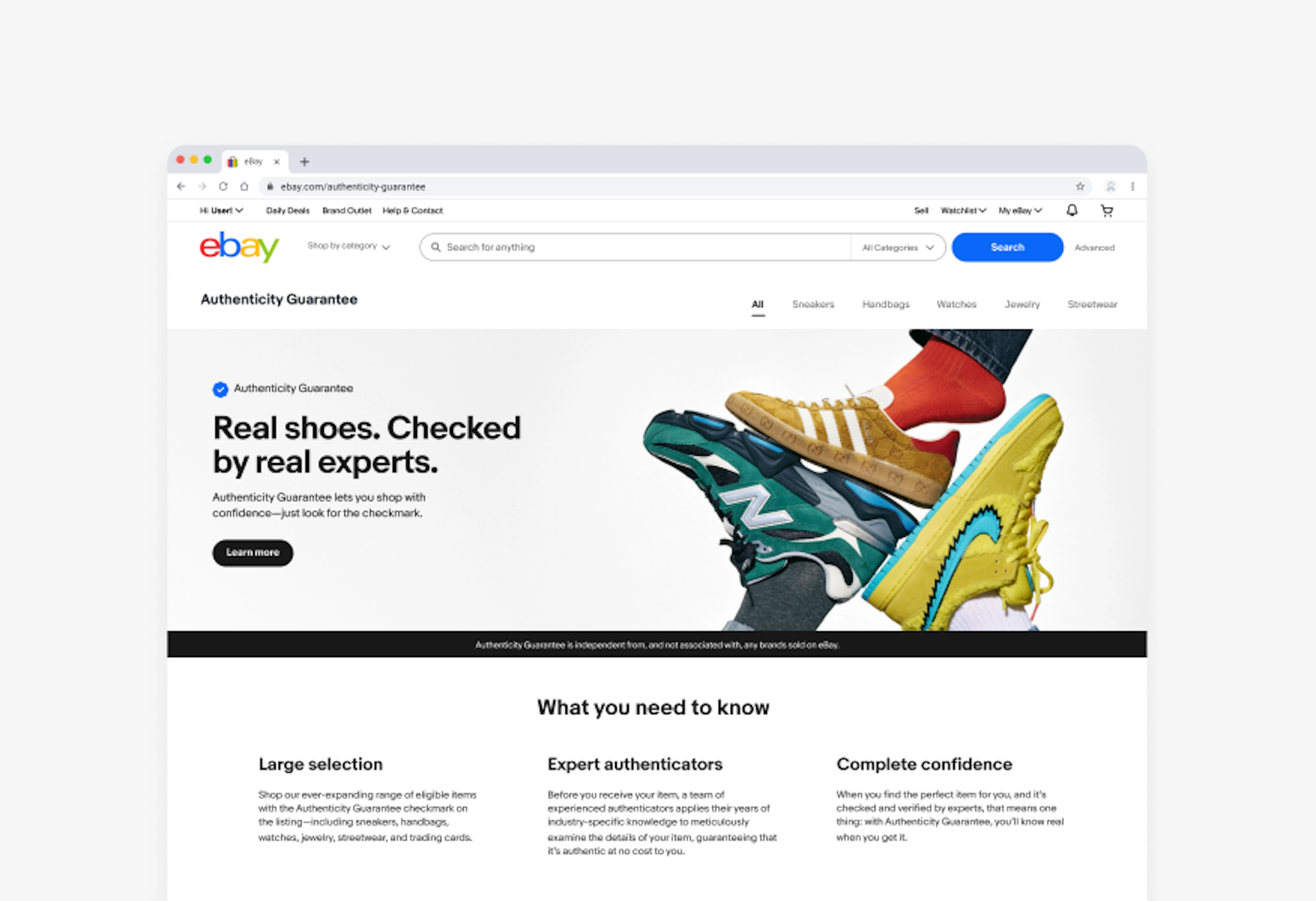 A tall, gray background banner that stretches from edge to edge at the top of the eBay homepage. This taller banner takes up about two thirds of the viewport height.