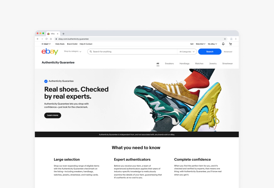 A tall, gray background banner that stretches from edge to edge at the top of the eBay homepage. This taller banner takes up about two thirds of the viewport height.