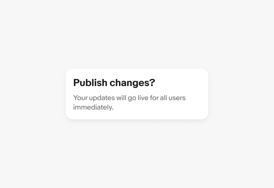 A confirmation dialog with no buttons.