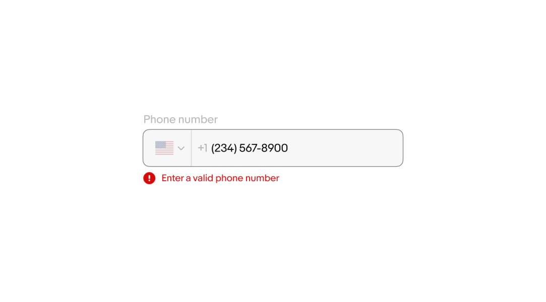 Helper text is showing under the phone number and reads, “Enter the phone number associated with your business”.