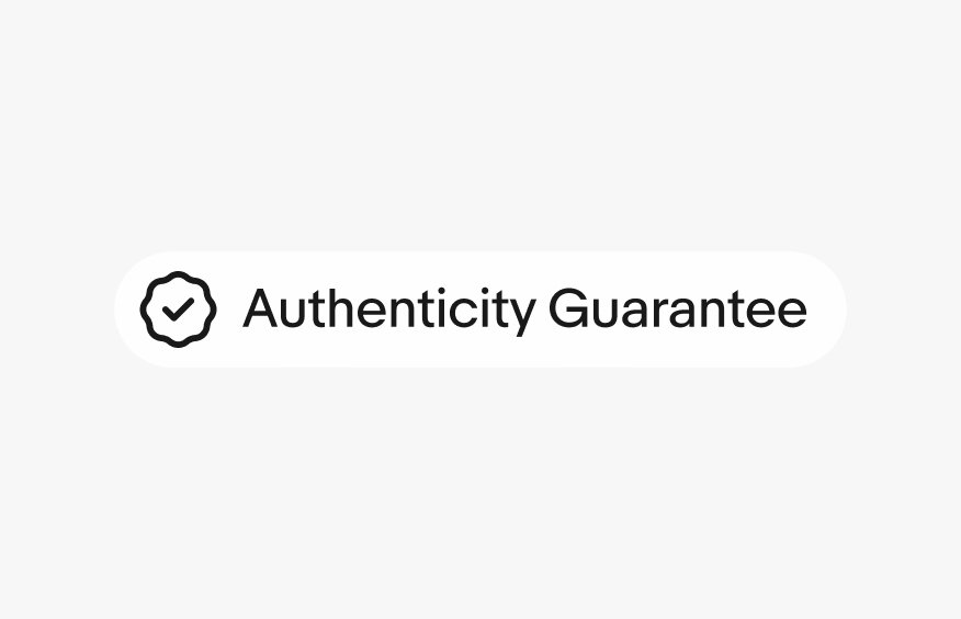 A single line outlined Authenticity badge lockup.