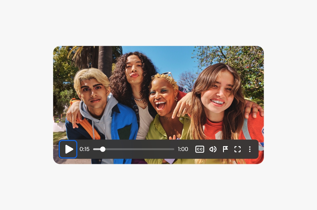 A group of toggle buttons in states of rest, selection and focus.