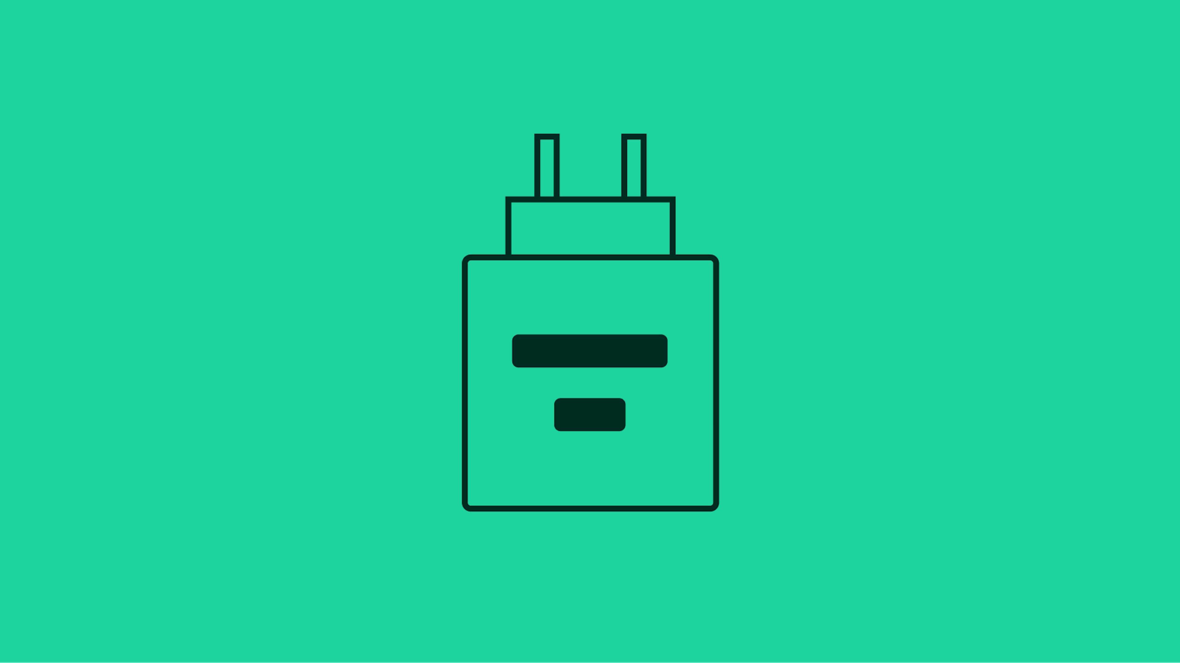 A stylized graphic for a common charger directive (CCD) pictogram.