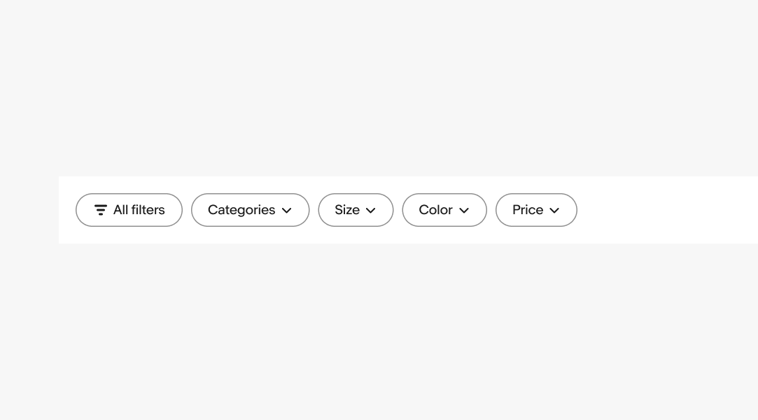 A filter group containing an ‘All filters’ button and dropdown filters.