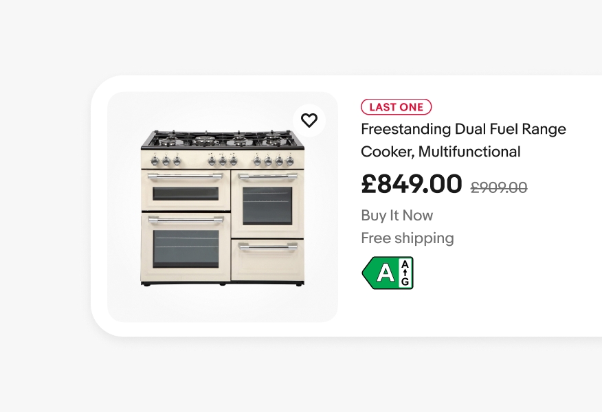 A list view item tile with a 24px price size using the large EEK variant (24px type).