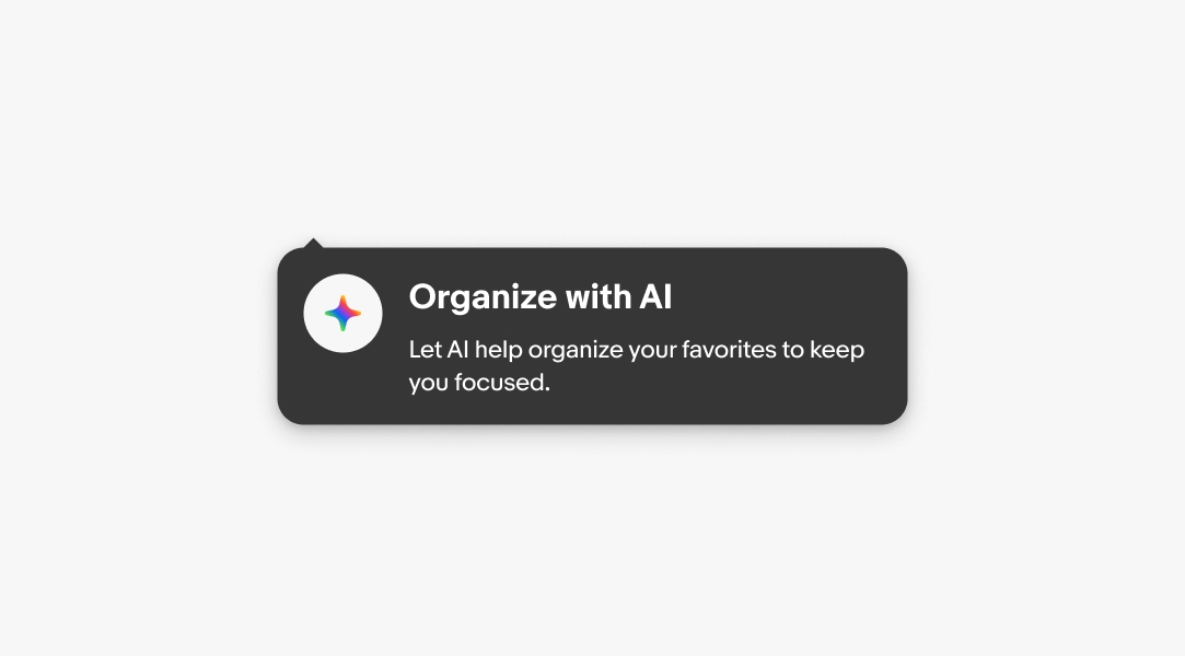 A tourtip with a AI icon leading graphic.