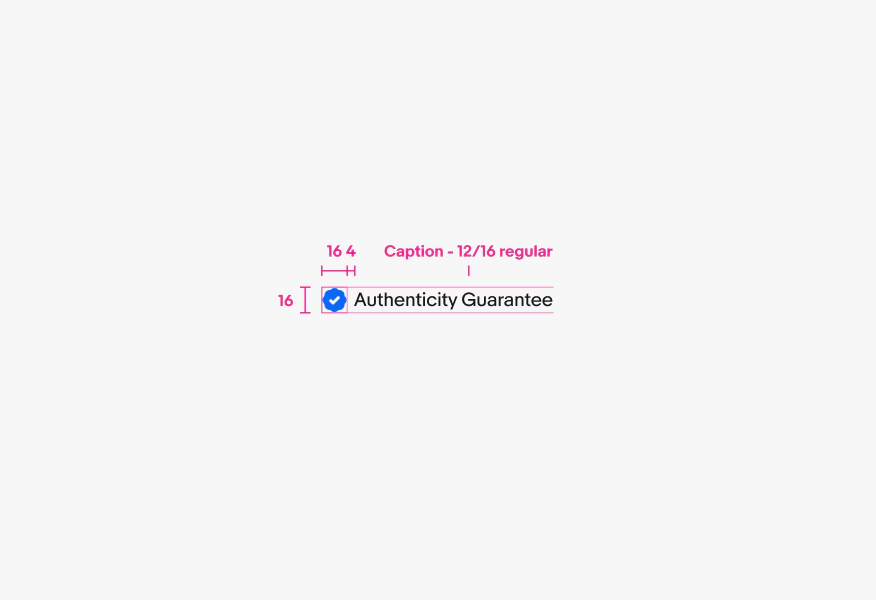 The small Program badge grouping has a text line height of 16pt.