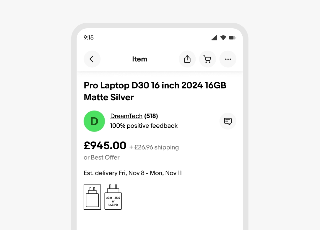 A small screen carousel for recently viewed items.