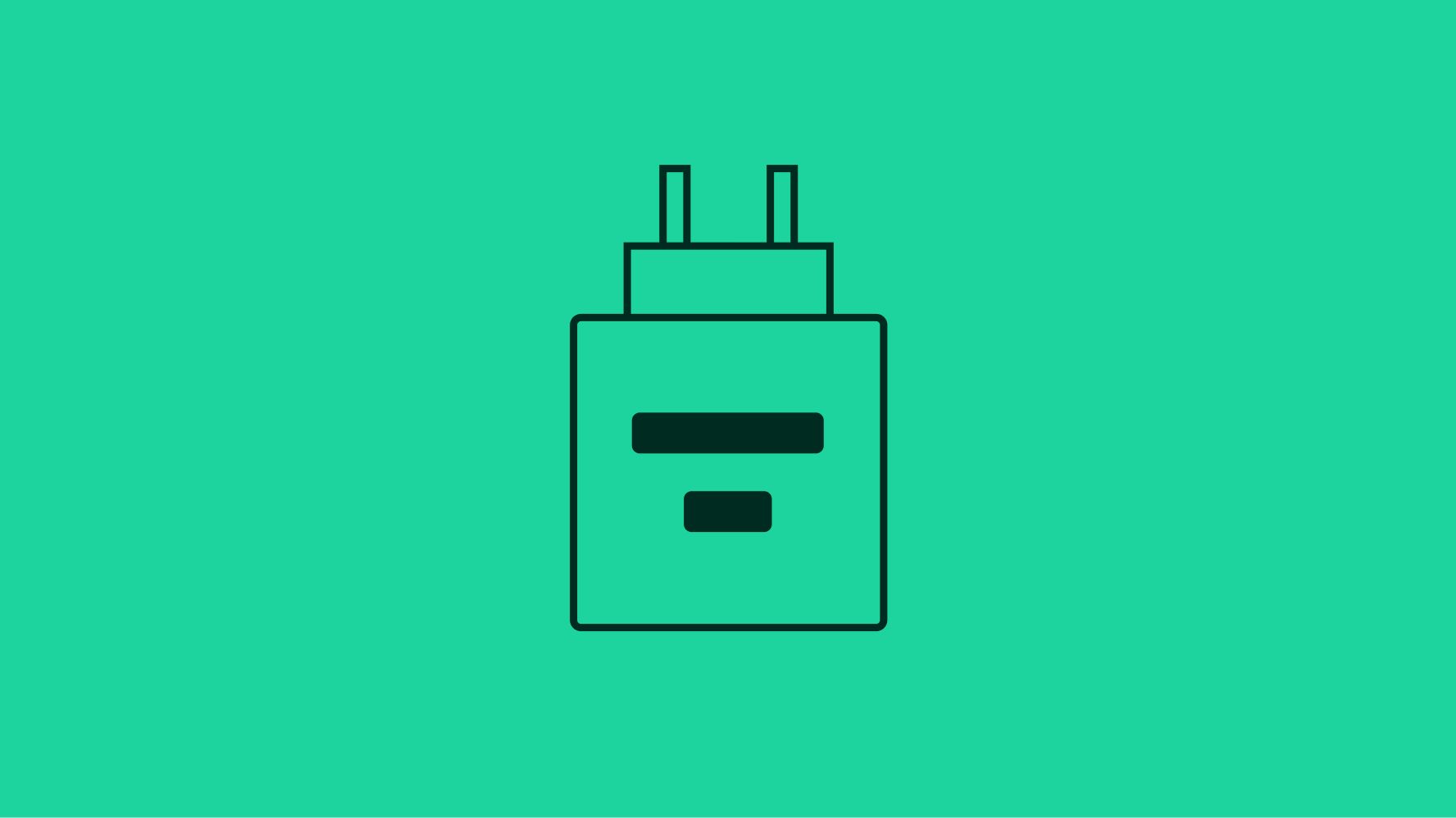 A stylized graphic for a common charger directive (CCD) pictogram.
