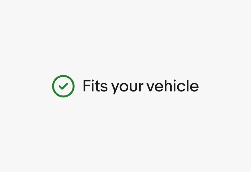 A green checkmark icon with a stroke and no fill next to the text “Fits your vehicle.