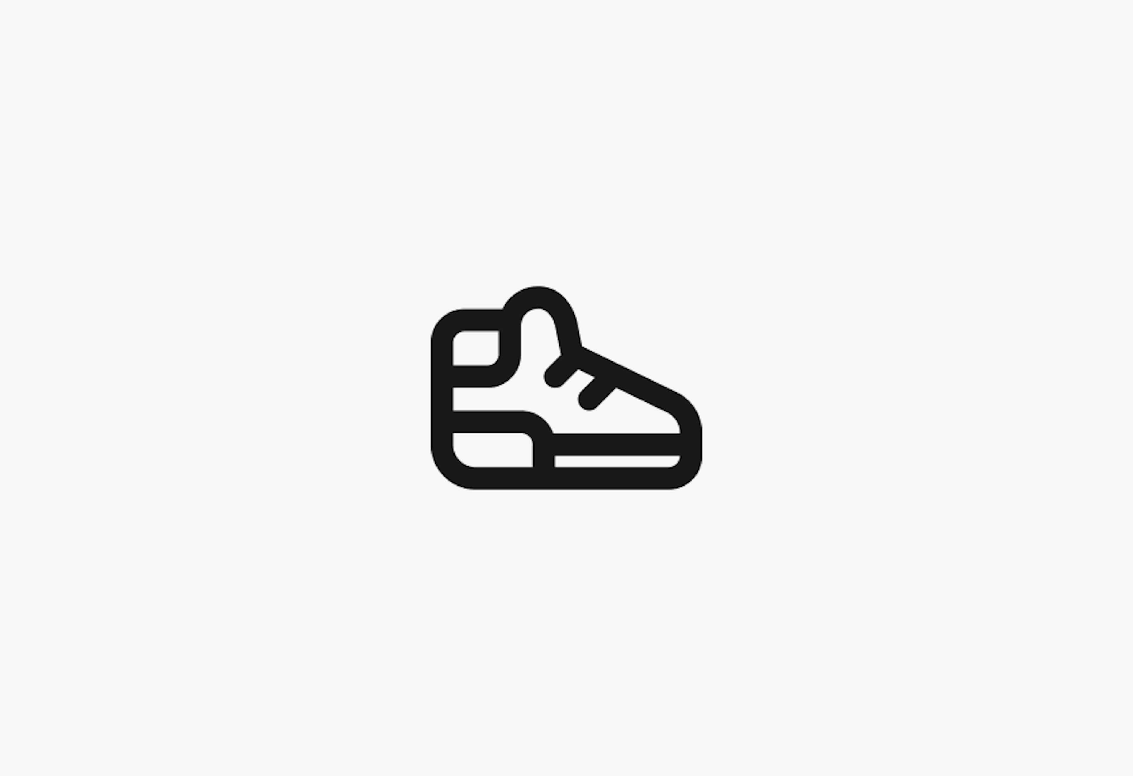 A shoe icon in our linear 2px visual style.