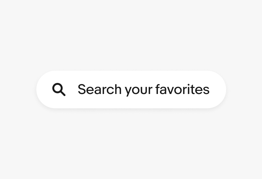 A search input with a search icon and placeholder text.