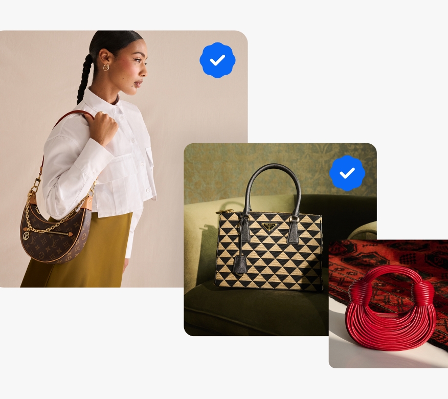 A stack of images with filled Authenticity Guarantee icons placed on top.