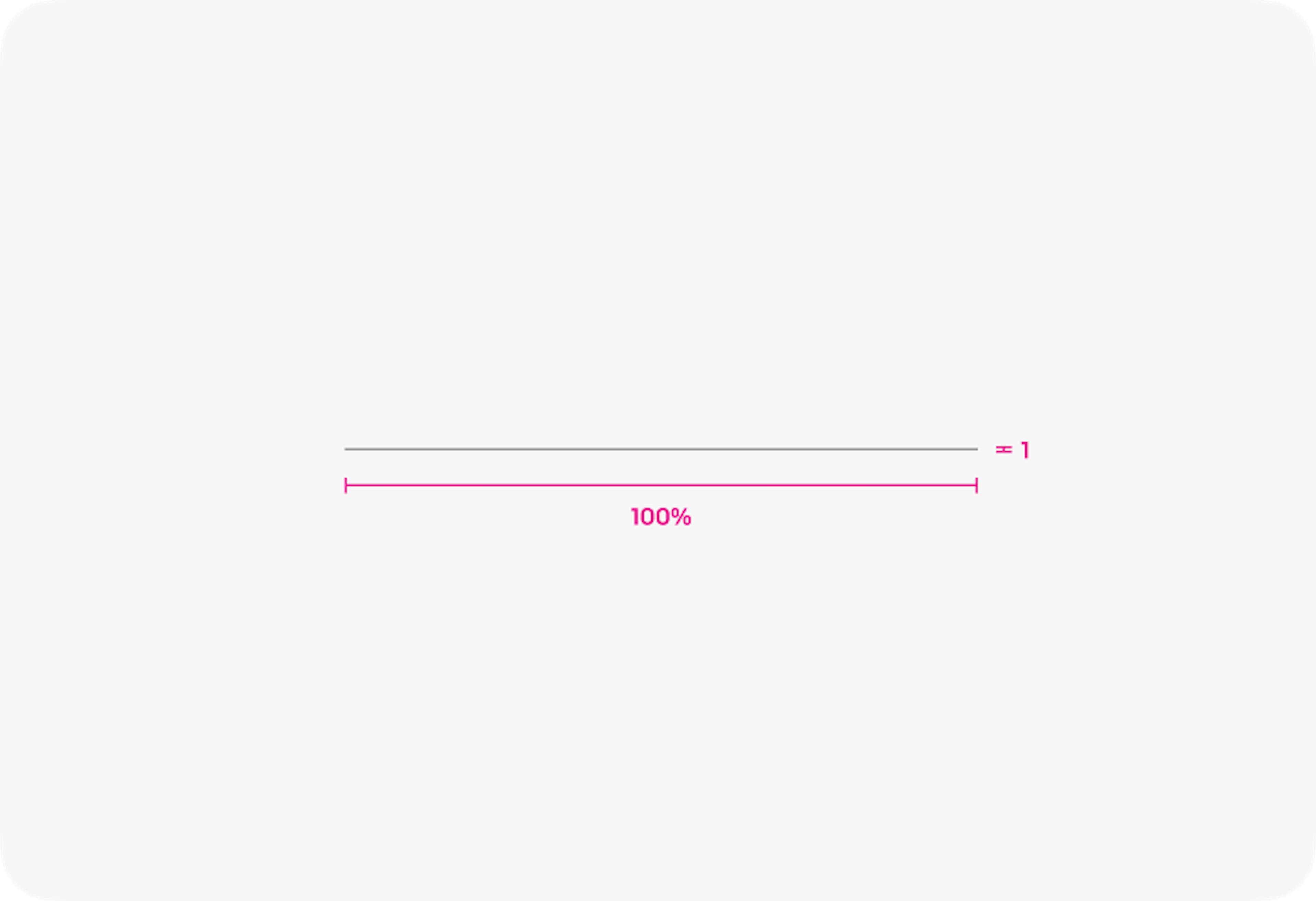 A detailed spec for a full-width divider. The divider line is 1px thick. The divider spans the full width of it’s content and totals 100% with no space on the left or right.