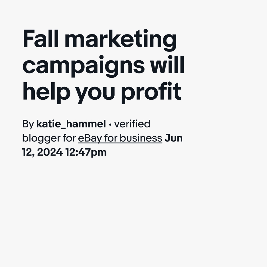 A type-based ad for fall marketing campaigns. The subtitle area has regular weight text with a dot between different pieces of text.