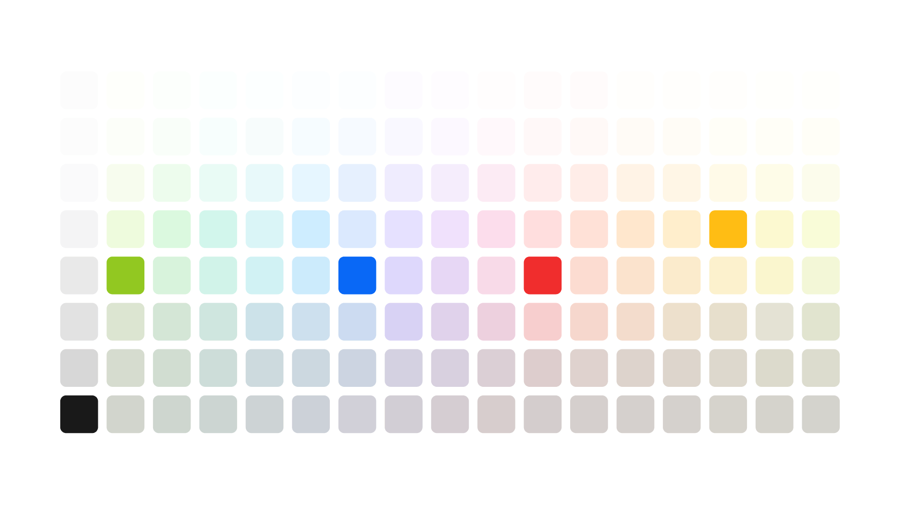 Four logo colors and select neutrals