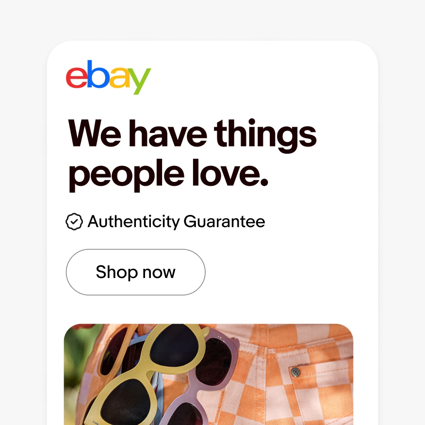 An ‘Authenticity Guarantee’ overline with an authenticity guarantee program badge sits above a CTA inside of a display ad.
