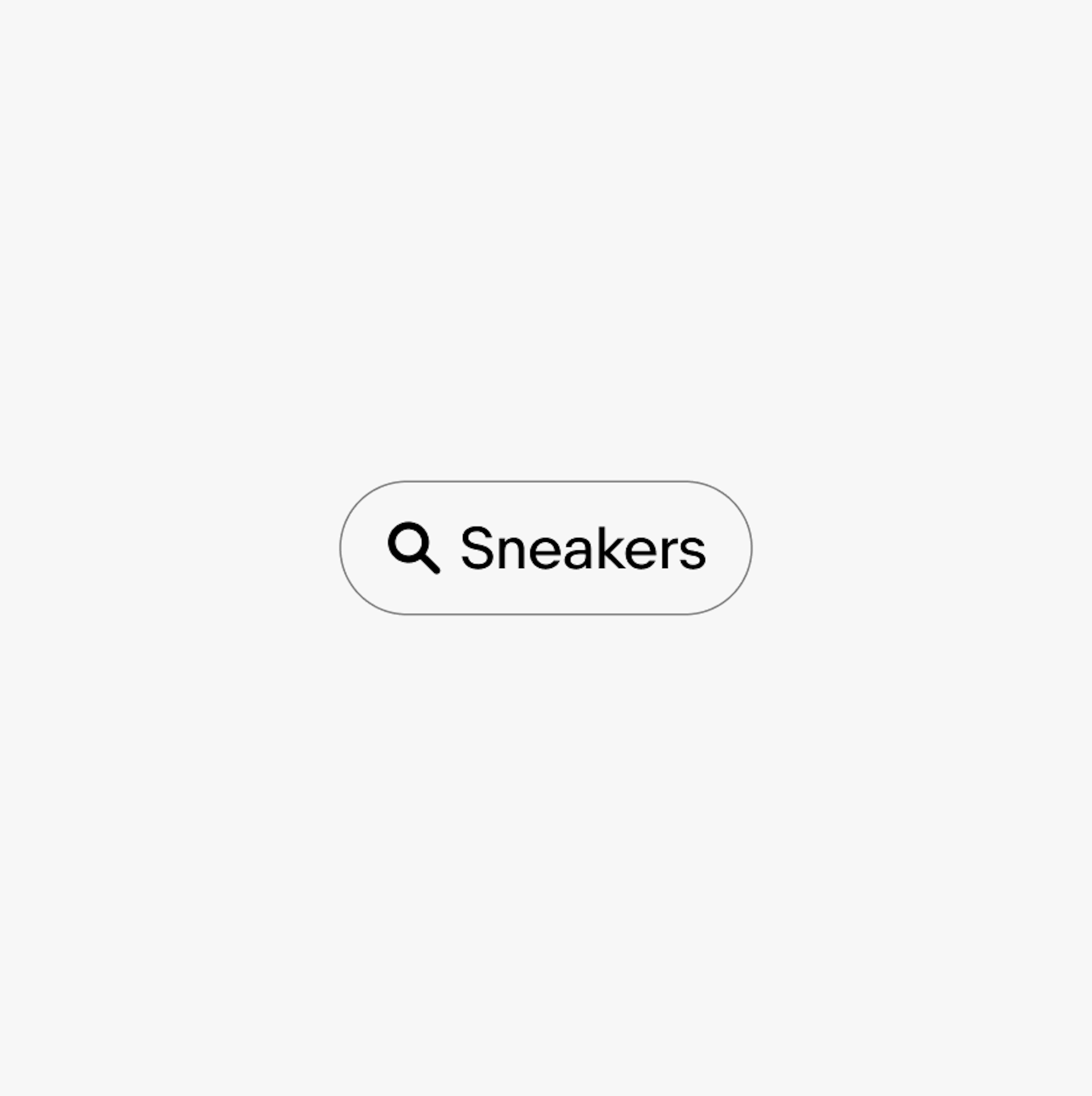 A ‘Sneakers’ UI Element with a search icon.