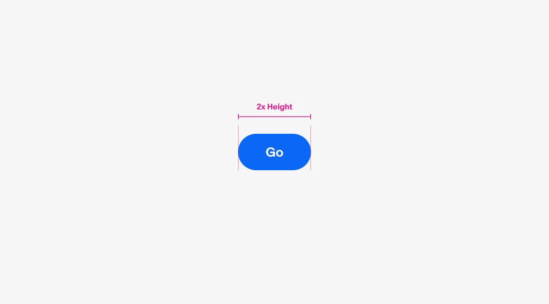 A large button at its minimum suggested width of its height multiplied by 2.