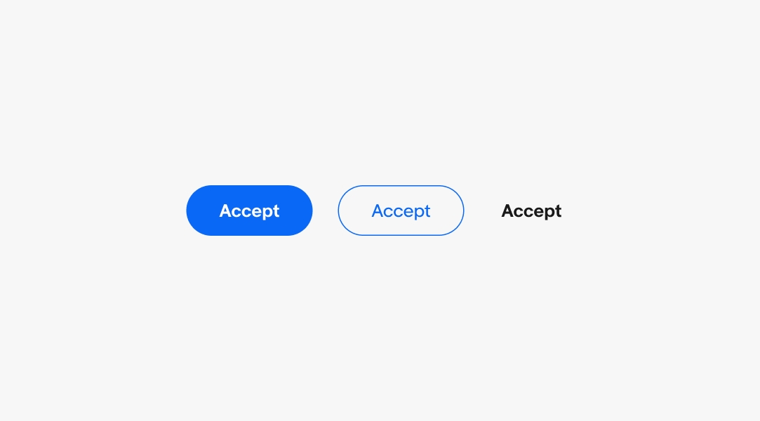 Three buttons with the default role. The default buttons have a title of “Accept” and the destructive buttons have a title of “Remove”.
