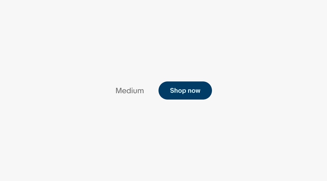 A medium-sized button with the description “Medium” to the side.