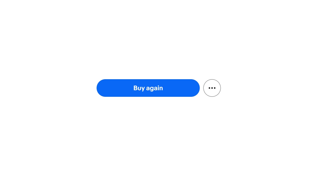 A button group made of a primary CTA button and an overflow icon button.