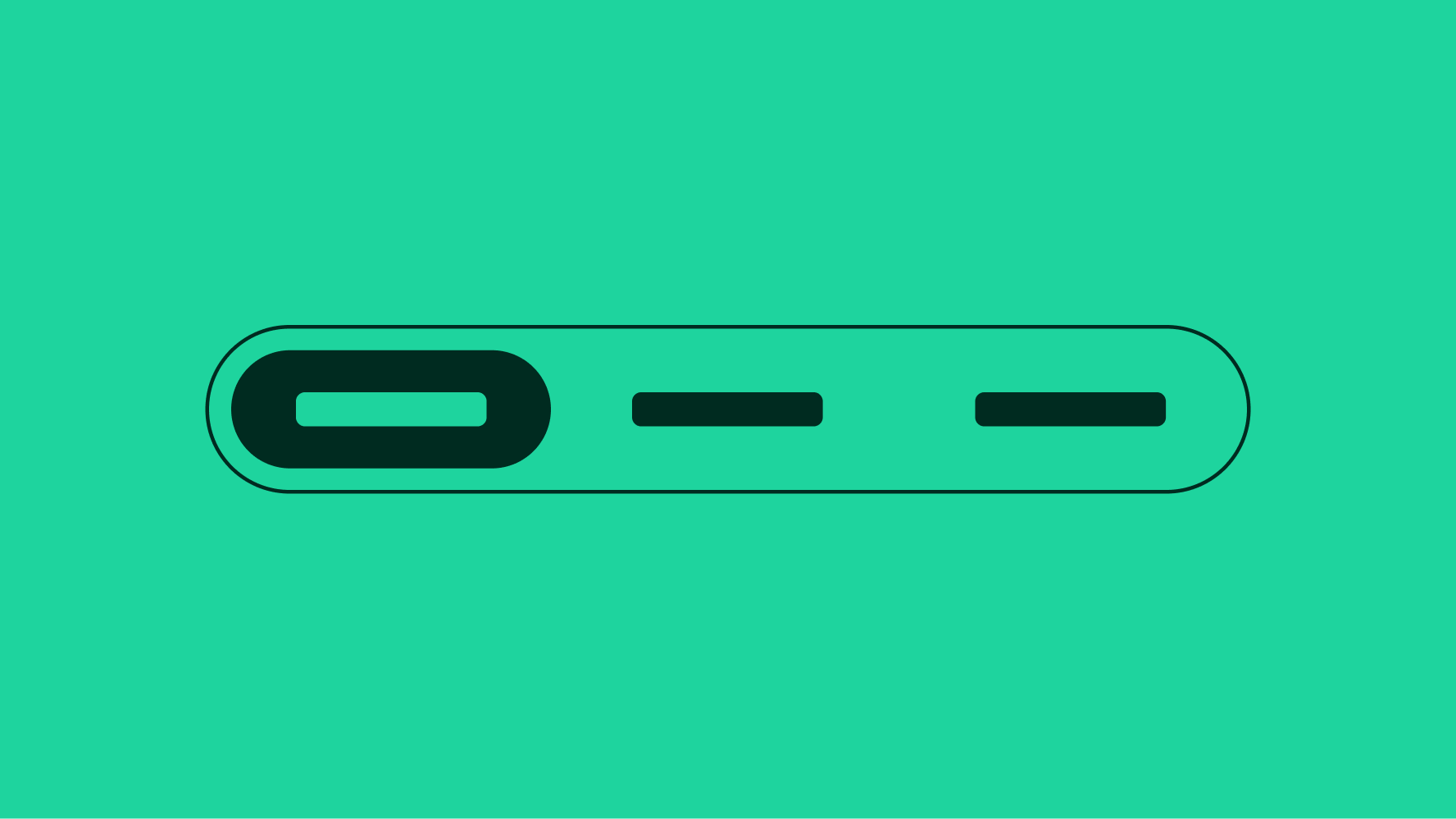 Stylized artwork of a segmented button.