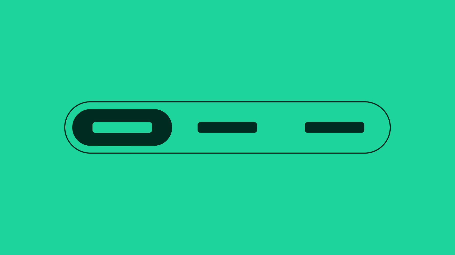 Stylized artwork of a segmented button.