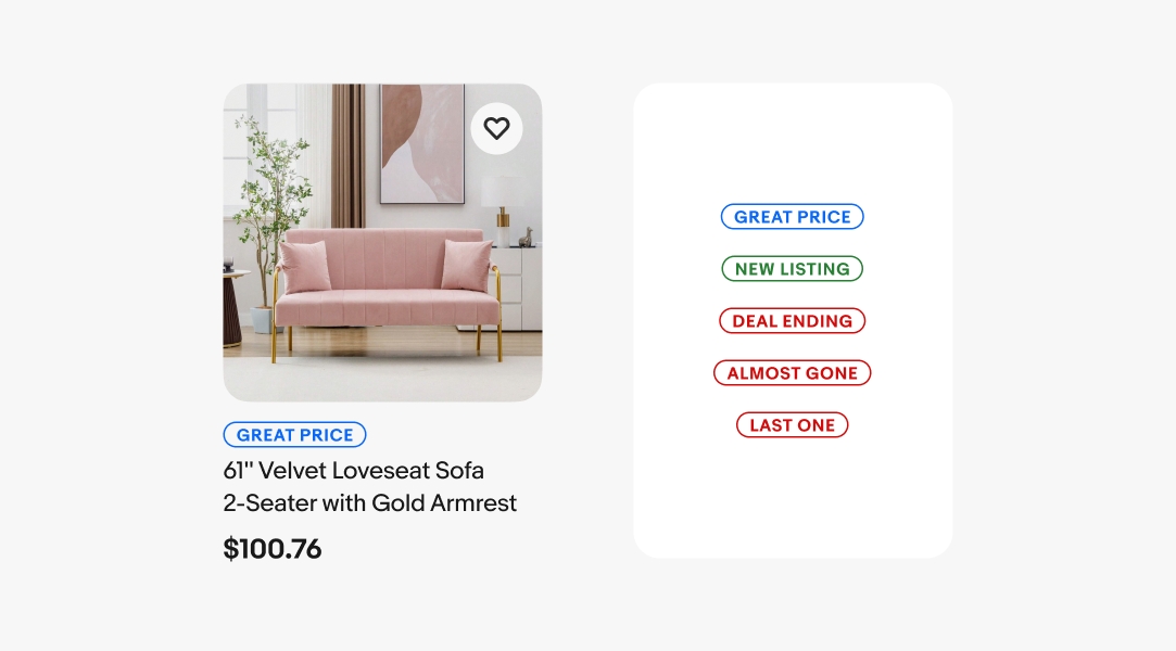 An item tile with a signal above the item title. The title of the signal is “GREAT PRICE”.