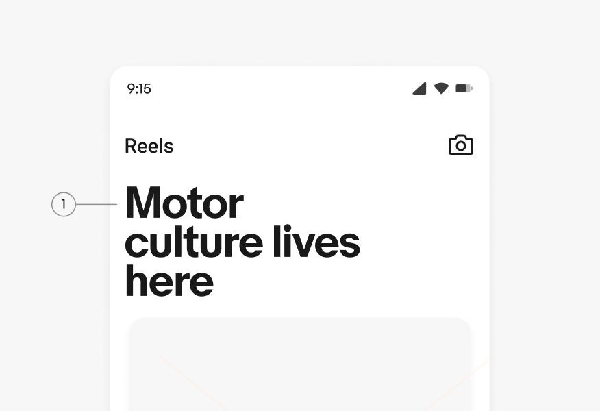 The headline “Motor culture lives here” highlighted with the number 1.