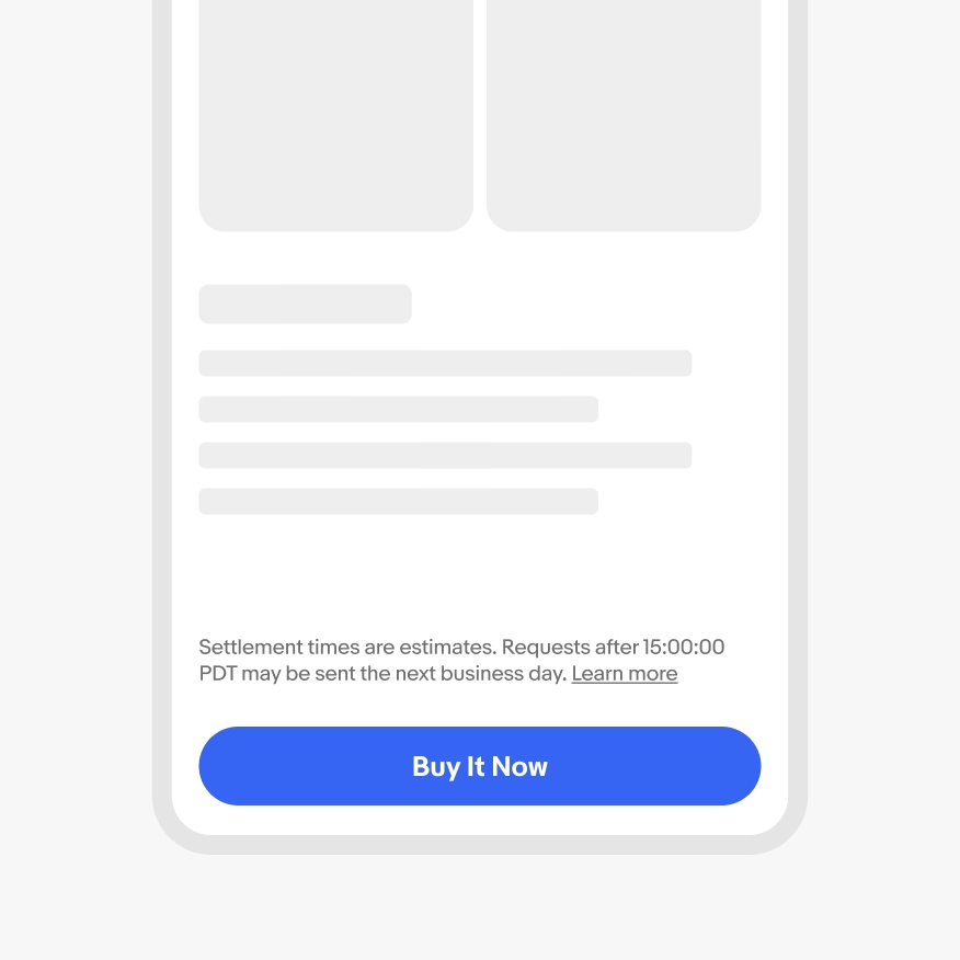 Legal content at the bottom of a mobile screen above a primary cta button. The content is plain text with a text link.
