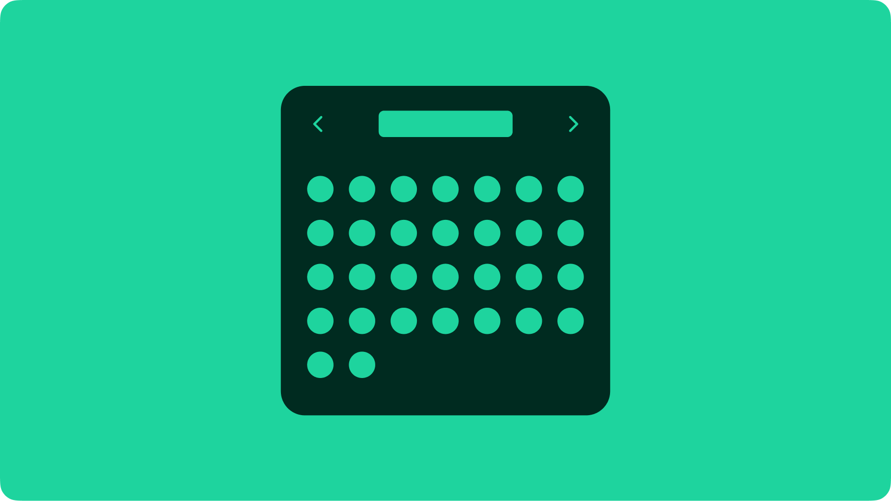Stylized graphic of a date picker.