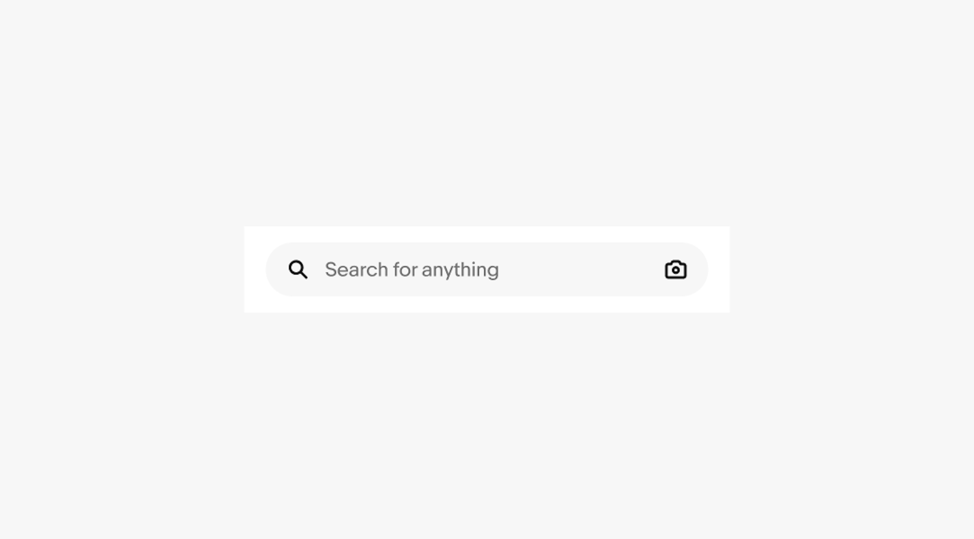 A small search bar with an image search icon on the right side.