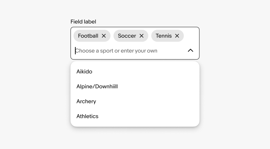 Popover list is shown in combobox.