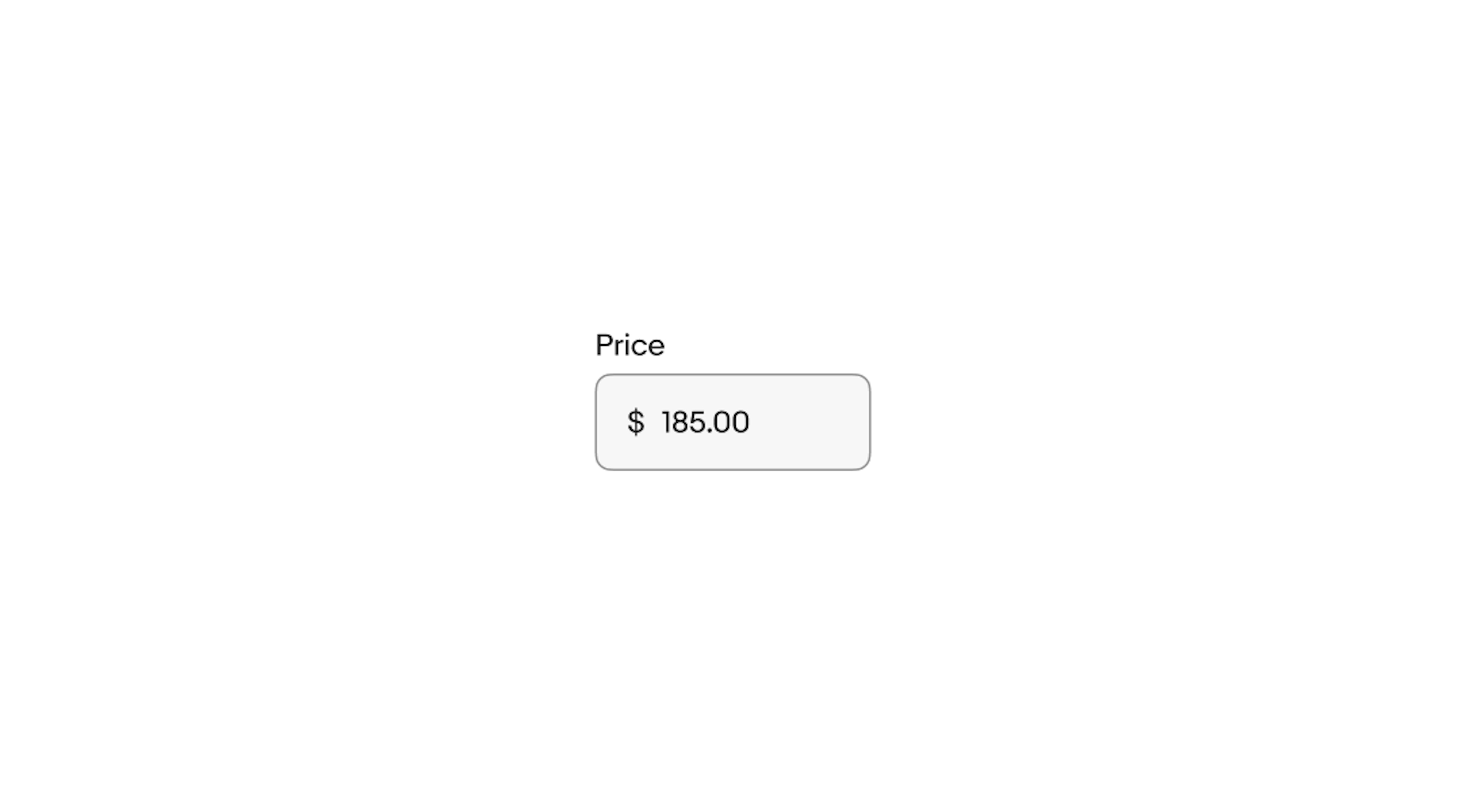 A ‘Price’ text field with a ‘$’ prefix.