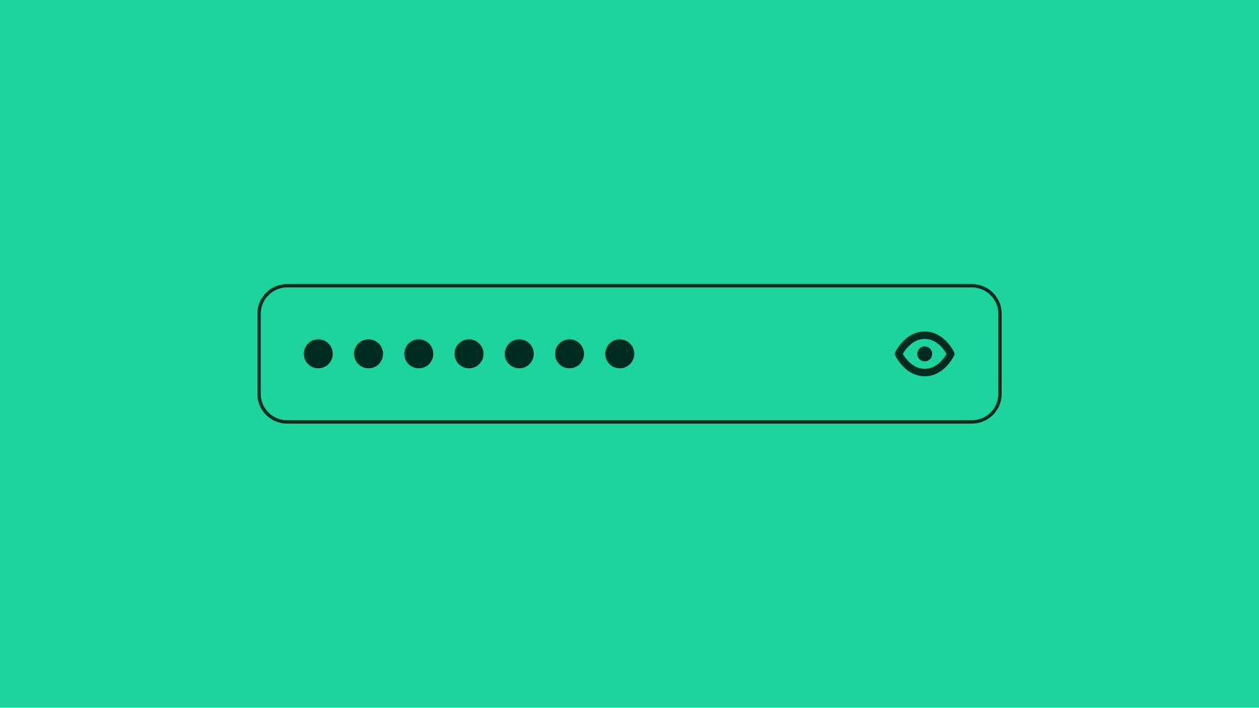 Stylized artwork of a password field.