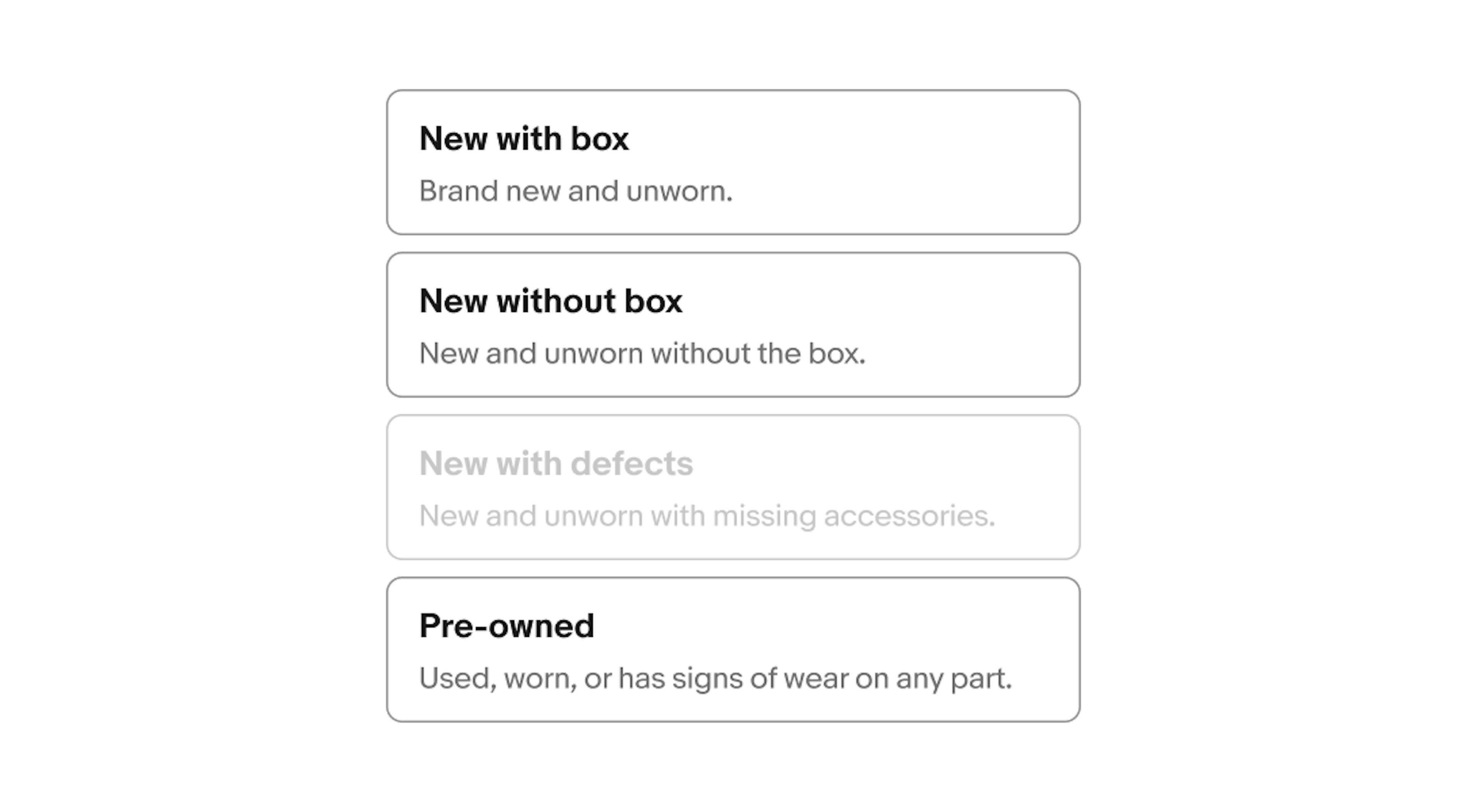 A toggle button group in a list featuring a disabled button.