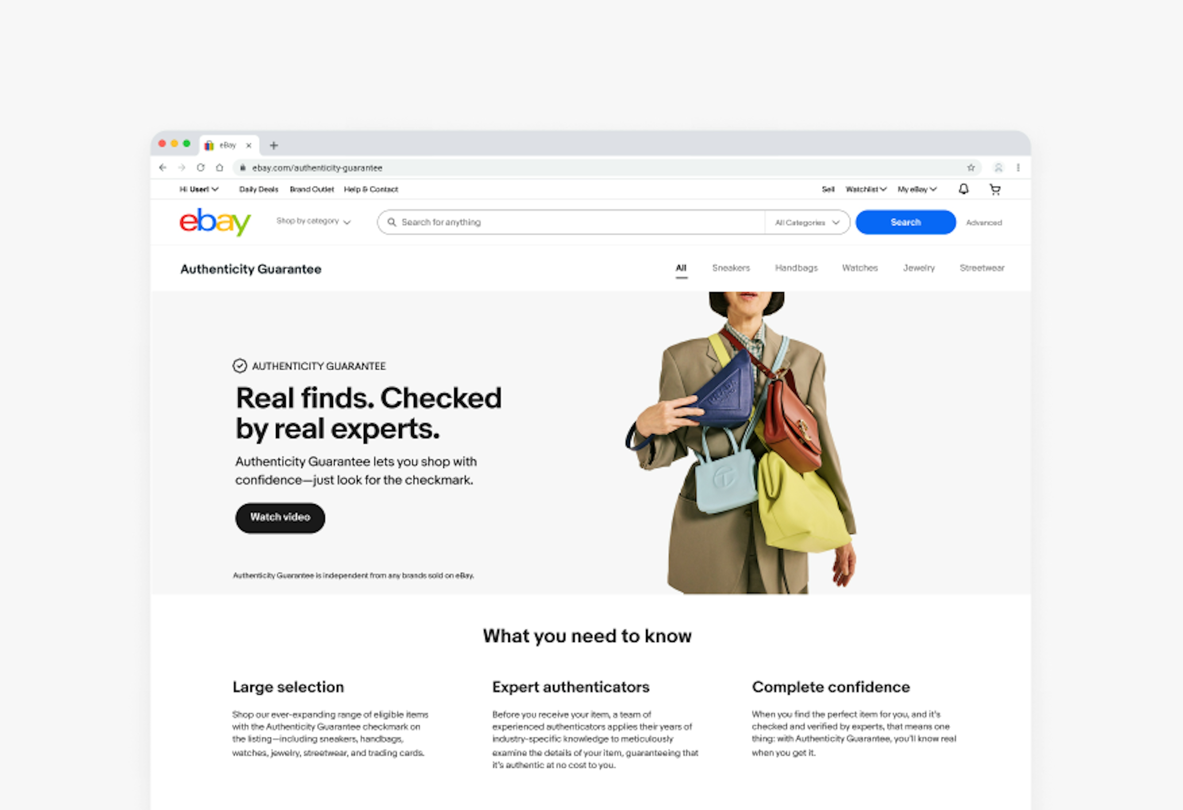 A tall, gray background banner that stretches from edge to edge at the top of the eBay homepage. This taller banner takes up about two thirds of the viewport height.