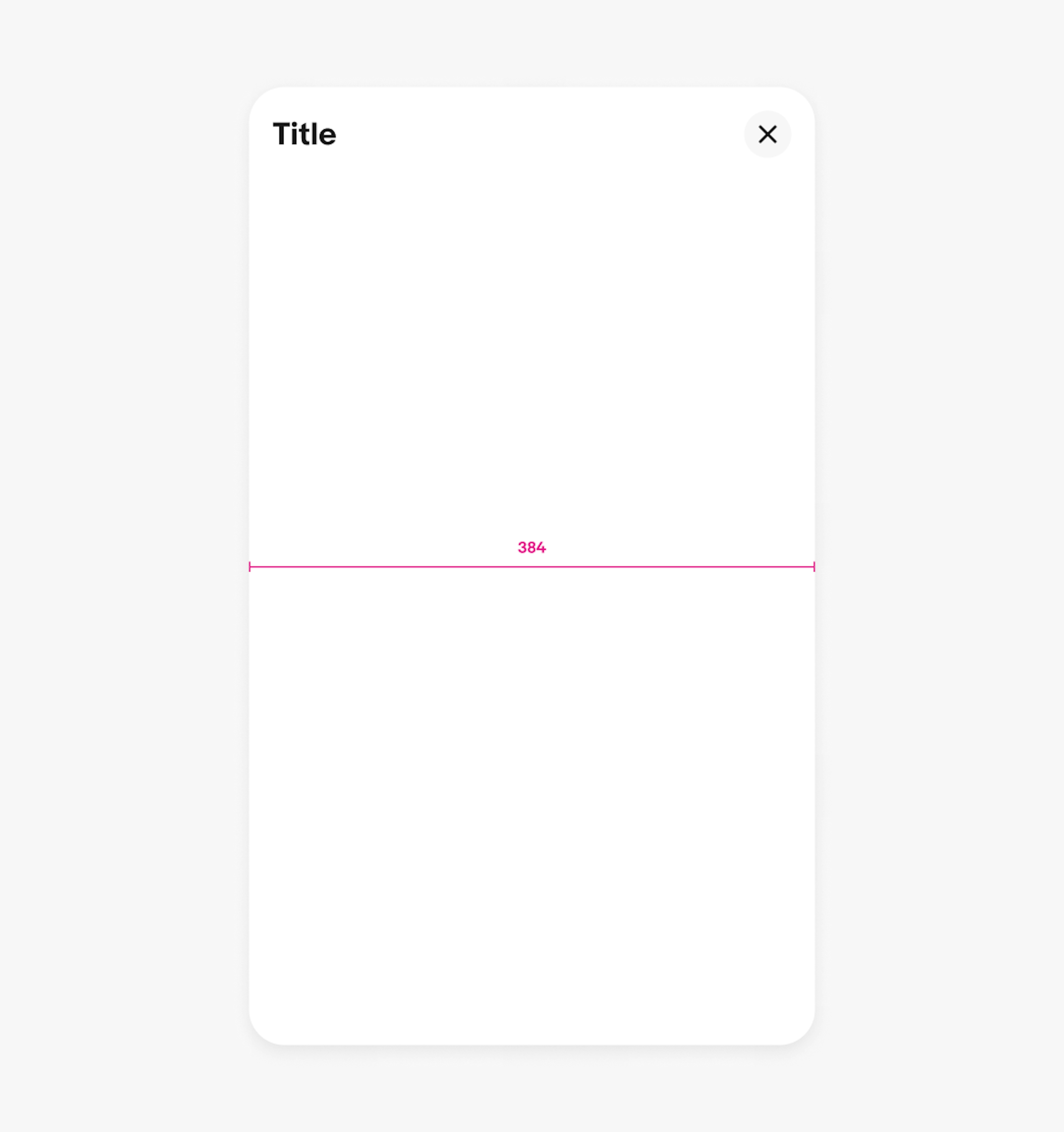 The width of a panel is 384px wide.