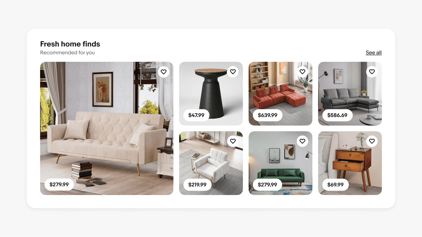 A large screen mosaic grid that is fixed to the page grid.