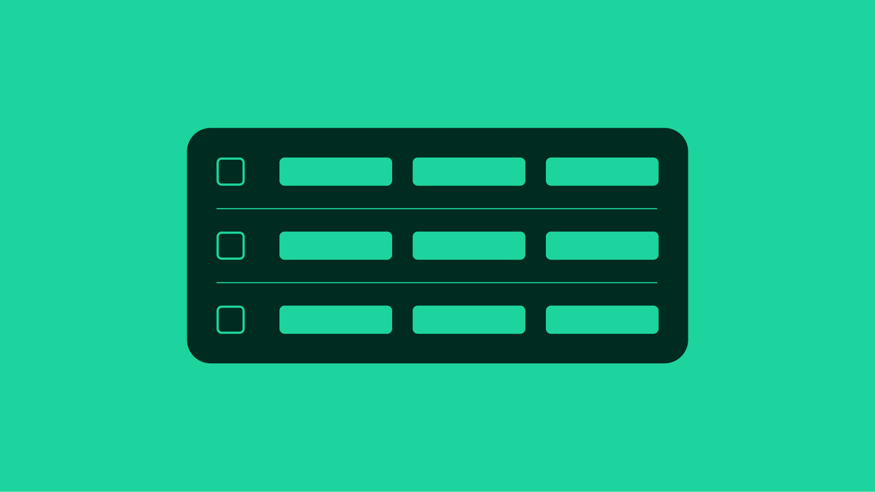 Stylized artwork for a table component.