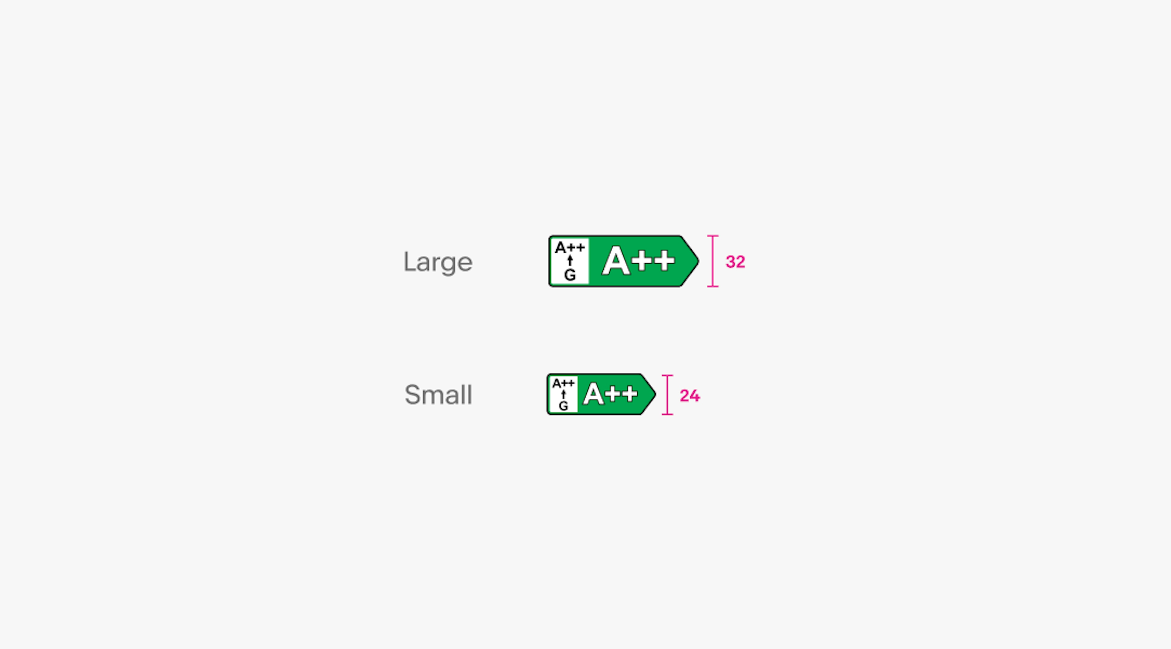 Two EEK icon sizes, one large 32px tall, and the other small 24px tall.