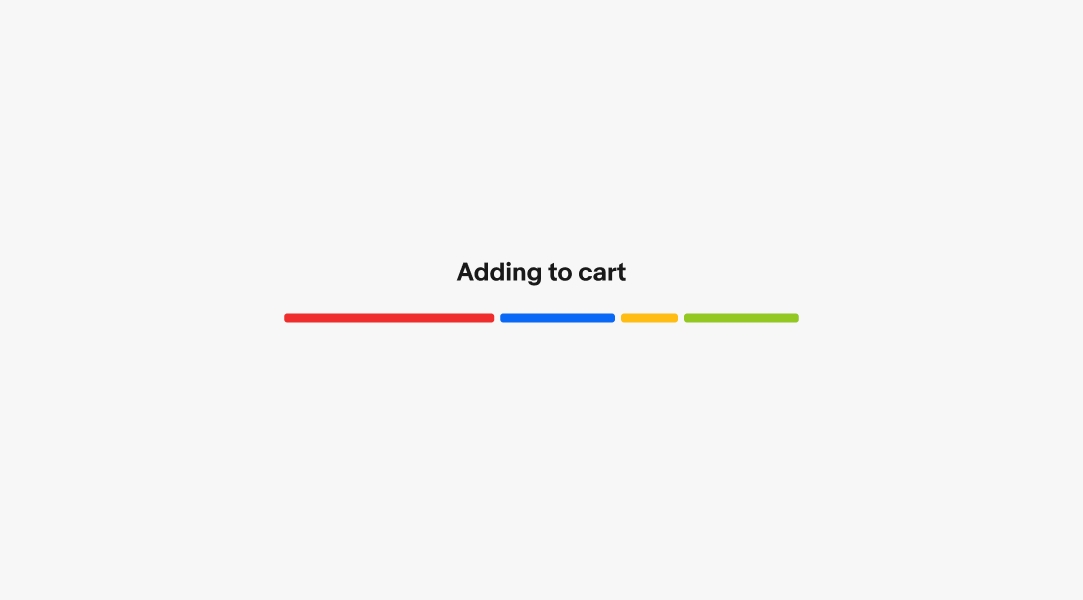 The bar loader is shown with small bolded text above.