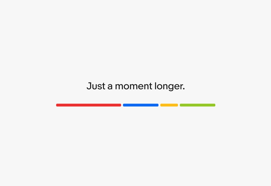 An expressive loader with ‘Just a moment longer.’ messaging.